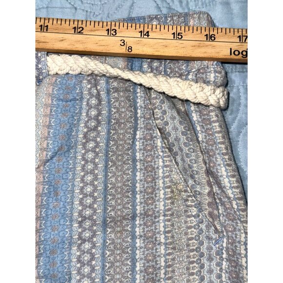 Rewash Womens XL Striped Boho Shorts With Braided Rope Belt & Tassel Trim - Picture 3 of 7